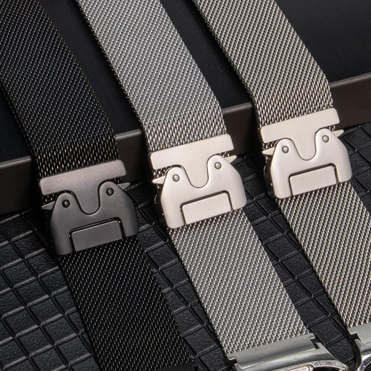 For Samsung Galaxy Watch Ultra / Ultra 2025 Umbrella Buckle Milanese Stainless Steel Watch Band(Black) by bashfashion