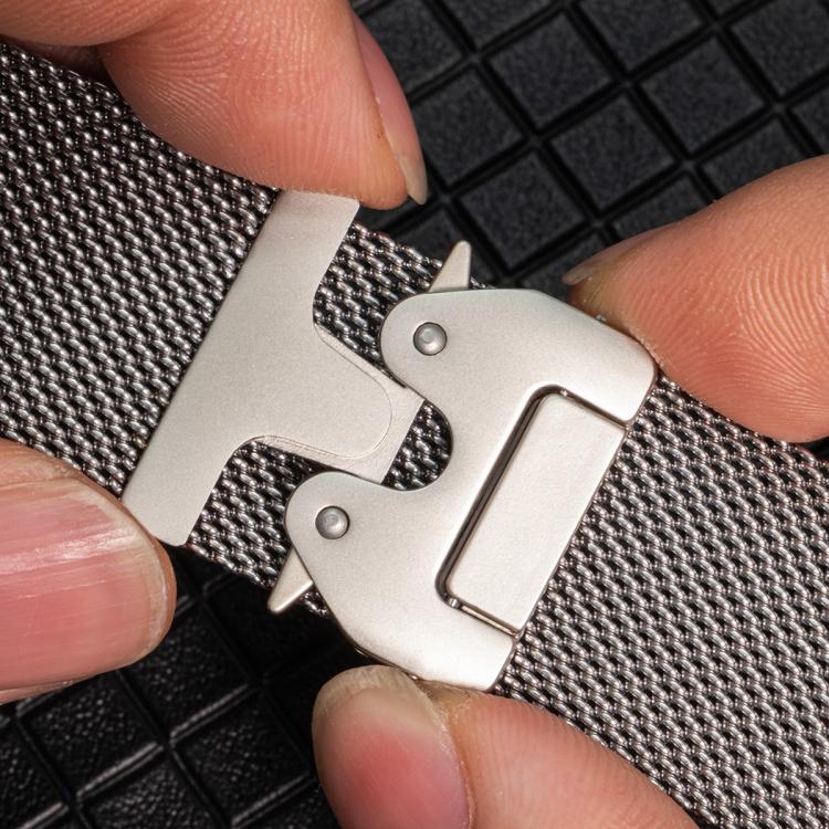 For Samsung Galaxy Watch Ultra / Ultra 2025 Umbrella Buckle Milanese Stainless Steel Watch Band(Silver) by bashfashion