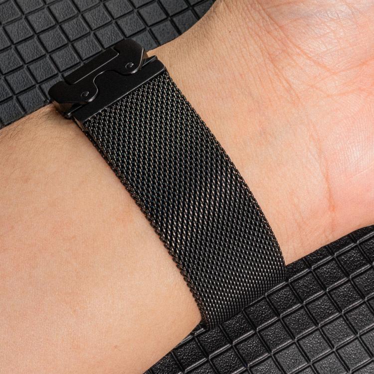 For Samsung Galaxy Watch Ultra / Ultra 2025 Umbrella Buckle Milanese Stainless Steel Watch Band(Black) by bashfashion