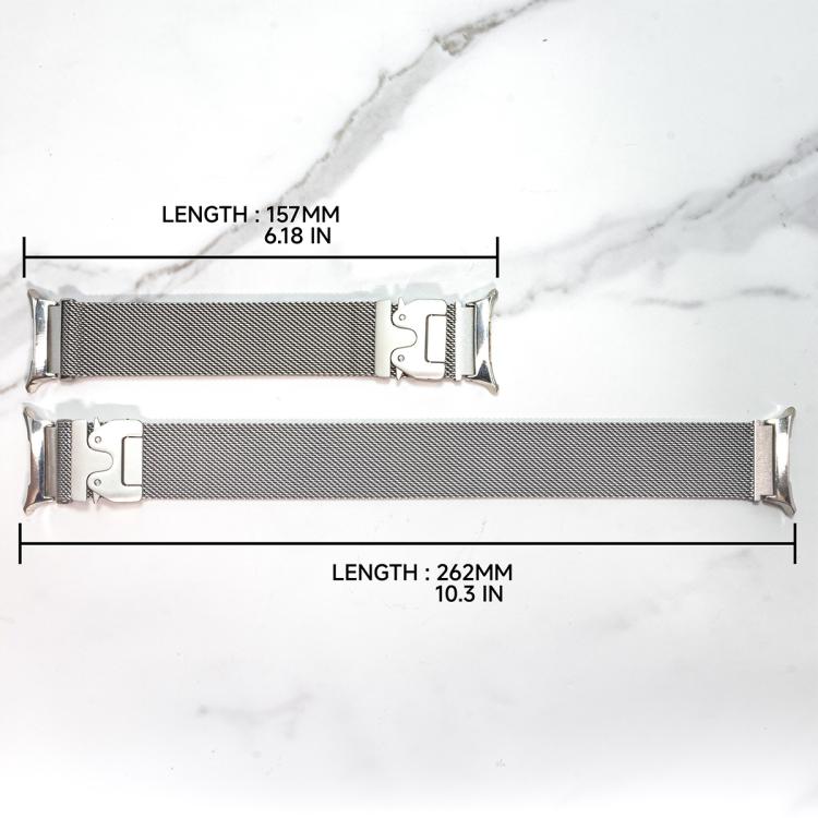 For Samsung Galaxy Watch Ultra / Ultra 2025 Umbrella Buckle Milanese Stainless Steel Watch Band(Silver) by bashfashion