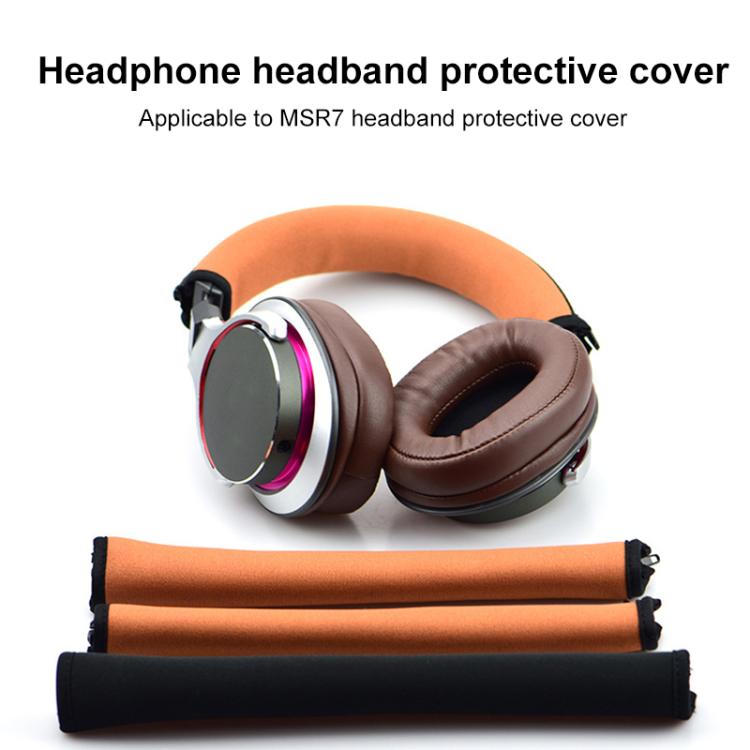 For Audio Technica ATH-MSR7 Neoprene Zipper Headband Cushion Pad Replacement Parts(Black) by bashfashion