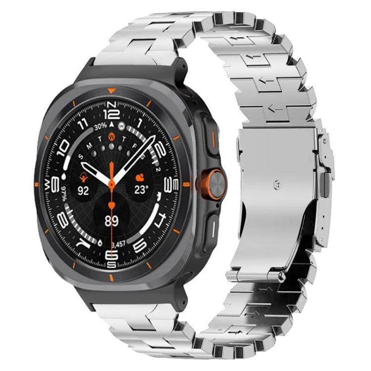 For Samsung Galaxy Watch Ultra 47mm / Ultra 2025 Butterfly Safety Buckle Titanium Alloy Watch Band(Titanium Color) by bashfashion