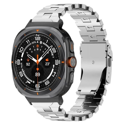 For Samsung Galaxy Watch Ultra 47mm / Ultra 2025 Butterfly Safety Buckle Titanium Alloy Watch Band(Titanium Color) by bashfashion
