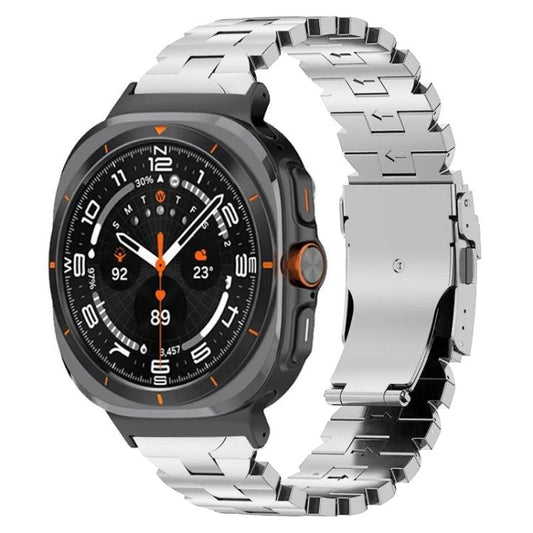 For Samsung Galaxy Watch Ultra 47mm / Ultra 2025 Butterfly Safety Buckle Titanium Alloy Watch Band(Titanium Color) by bashfashion