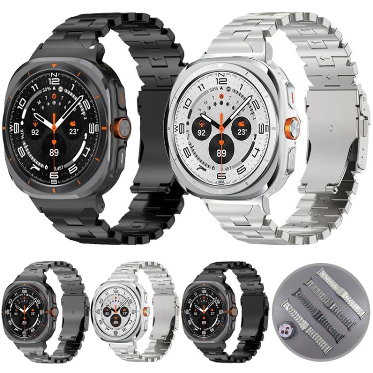 For Samsung Galaxy Watch Ultra 47mm / Ultra 2025 Butterfly Safety Buckle Titanium Alloy Watch Band(Titanium Color) by bashfashion