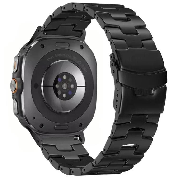 For Samsung Galaxy Watch Ultra 47mm / Ultra 2025 Safety Buckle Titanium Alloy Watch Band(Black) by bashfashion