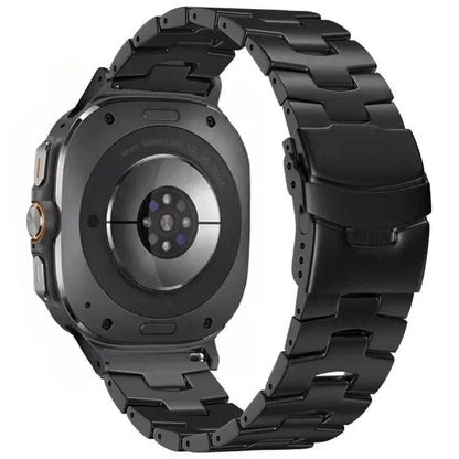 For Samsung Galaxy Watch Ultra 47mm / Ultra 2025 Safety Buckle Titanium Alloy Watch Band(Black) by bashfashion