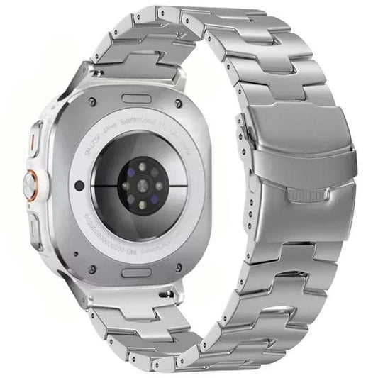 For Samsung Galaxy Watch Ultra 47mm / Ultra 2025 Safety Buckle Titanium Alloy Watch Band(Silver) by bashfashion