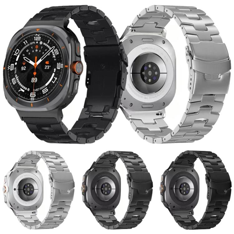 For Samsung Galaxy Watch Ultra 47mm / Ultra 2025 Safety Buckle Titanium Alloy Watch Band(Grey) by bashfashion
