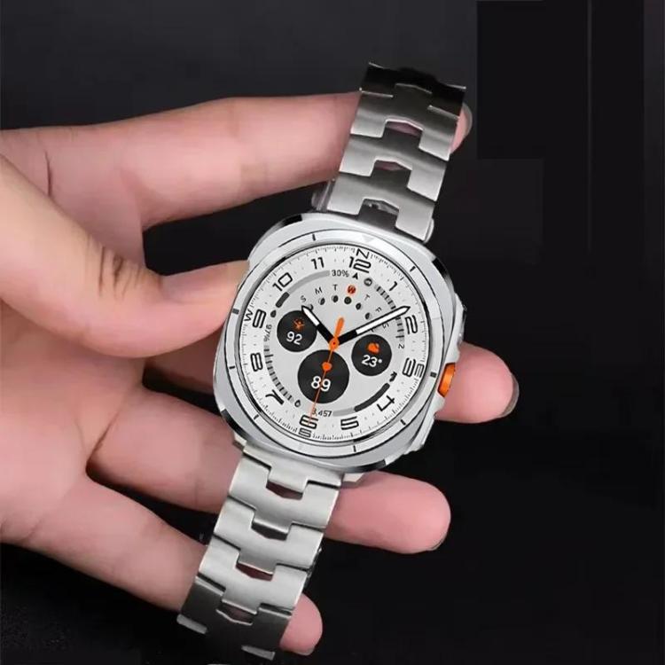 For Samsung Galaxy Watch Ultra 47mm / Ultra 2025 Safety Buckle Titanium Alloy Watch Band(Silver) by bashfashion