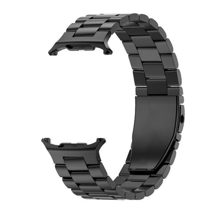 For Samsung Galaxy Watch Ultra / Ultra 2025 Three Beads Flat Buckle Titanium Alloy Watch Band(Black) by bashfashion