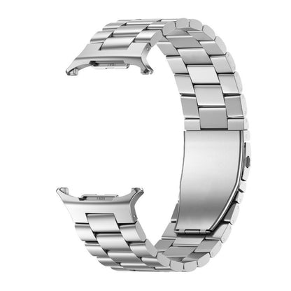 For Samsung Galaxy Watch Ultra / Ultra 2025 Three Beads Flat Buckle Titanium Alloy Watch Band(Silver) by bashfashion
