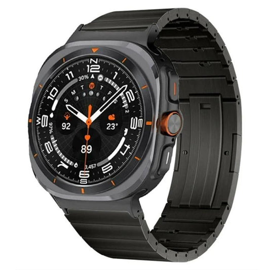 For Samsung Galaxy Watch Ultra / Ultra 2025 One Bead Side Slide Quick Release Buckle Titanium Alloy Watch Band(Black) by bashfashion