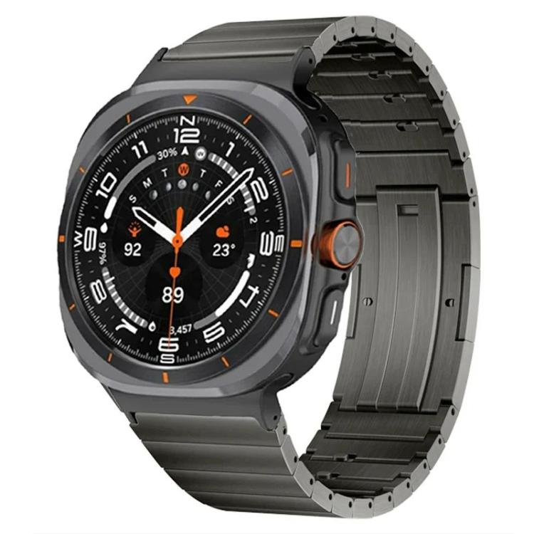 For Samsung Galaxy Watch Ultra / Ultra 2025 One Bead Side Slide Quick Release Buckle Titanium Alloy Watch Band(Grey) by bashfashion