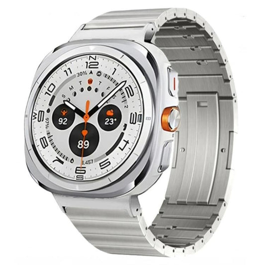 For Samsung Galaxy Watch Ultra / Ultra 2025 One Bead Side Slide Quick Release Buckle Titanium Alloy Watch Band(Silver) by bashfashion