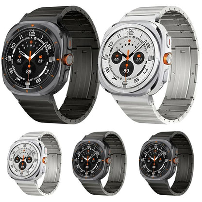 For Samsung Galaxy Watch Ultra / Ultra 2025 One Bead Side Slide Quick Release Buckle Titanium Alloy Watch Band(Grey) by bashfashion