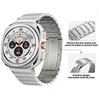 For Samsung Galaxy Watch Ultra / Ultra 2025 One Bead Side Slide Quick Release Buckle Titanium Alloy Watch Band(Black) by bashfashion