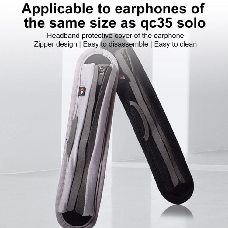 Neoprene Zipper Headband Protective Cover For BOSE QC25 / QC15 / QC35 II, Model:Large-Black by bashfashion