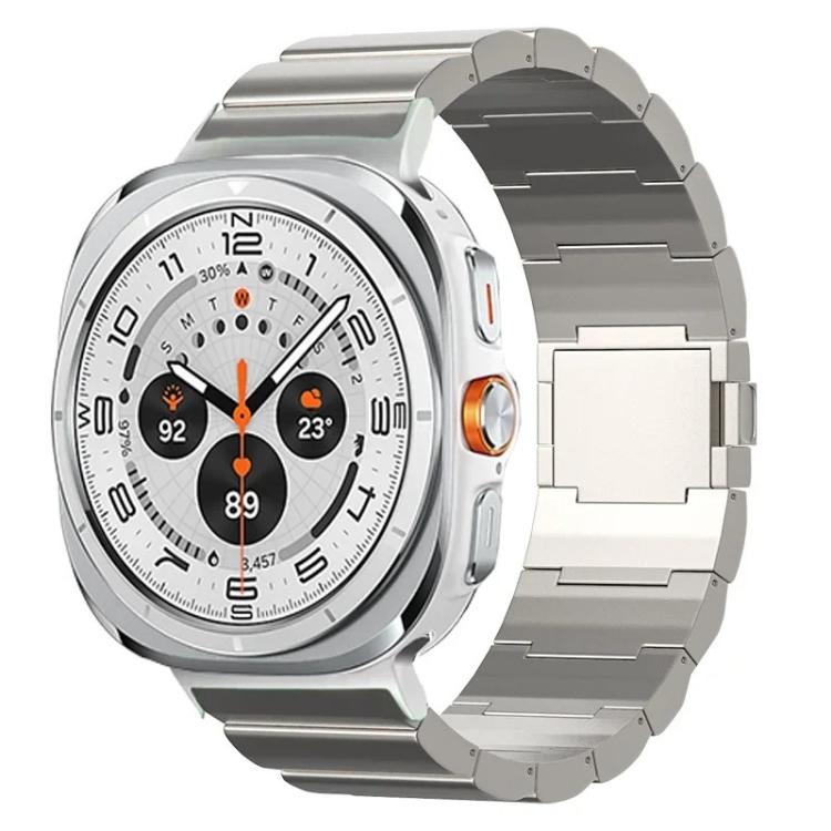 For Samsung Galaxy Watch Ultra / Ultra 2025 One Beads Magnetic Buckle Titanium Alloy Watch Band(Titanium Color) by bashfashion