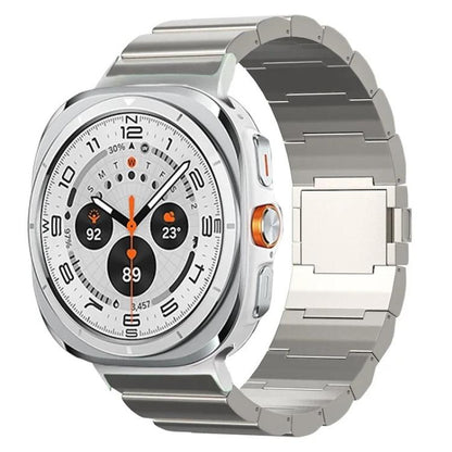 For Samsung Galaxy Watch Ultra / Ultra 2025 One Beads Magnetic Buckle Titanium Alloy Watch Band(Titanium Color) by bashfashion