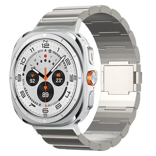 For Samsung Galaxy Watch Ultra / Ultra 2025 One Beads Magnetic Buckle Titanium Alloy Watch Band(Titanium Color) by bashfashion