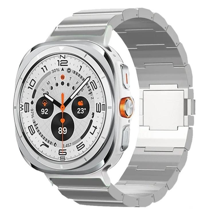 For Samsung Galaxy Watch Ultra / Ultra 2025 One Beads Magnetic Buckle Titanium Alloy Watch Band(Silver) by bashfashion