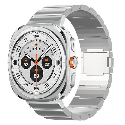 For Samsung Galaxy Watch Ultra / Ultra 2025 One Beads Magnetic Buckle Titanium Alloy Watch Band(Silver) by bashfashion