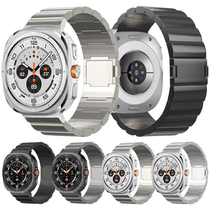For Samsung Galaxy Watch Ultra / Ultra 2025 One Beads Magnetic Buckle Titanium Alloy Watch Band(Silver) by bashfashion