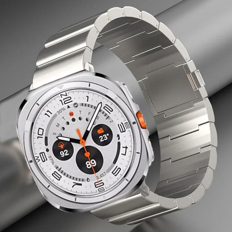 For Samsung Galaxy Watch Ultra / Ultra 2025 One Beads Magnetic Buckle Titanium Alloy Watch Band(Grey) by bashfashion