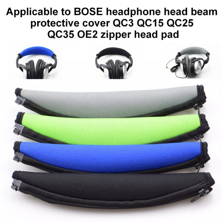 Neoprene Zipper Headband Protective Cover For BOSE QC2 / QC15 / AE2 / AE2W(Grey) by bashfashion