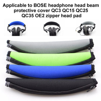 Neoprene Zipper Headband Protective Cover For BOSE QC2 / QC15 / AE2 / AE2W(Grey) by bashfashion