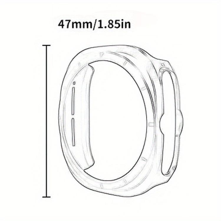 For Samsung Galaxy Watch Ultra 47mm / Ultra 2025 Dual-row Holes Silicone Watch Band with TPU Case(White) by bashfashion