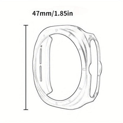 For Samsung Galaxy Watch Ultra 47mm / Ultra 2025 Dual-row Holes Silicone Watch Band with TPU Case(White) by bashfashion