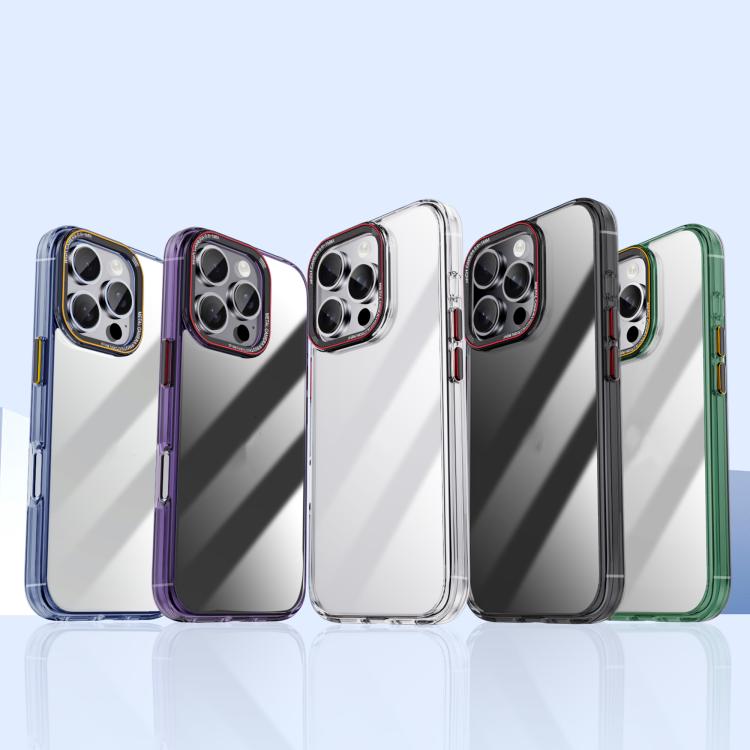 For iPhone 16 Pro Max iPAKY MG Series Transparent PC+TPU Phone Case(Transparent Purple) by iPAKY