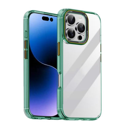 For iPhone 16 Pro Max iPAKY MG Series Transparent PC+TPU Phone Case(Transparent Green) by iPAKY