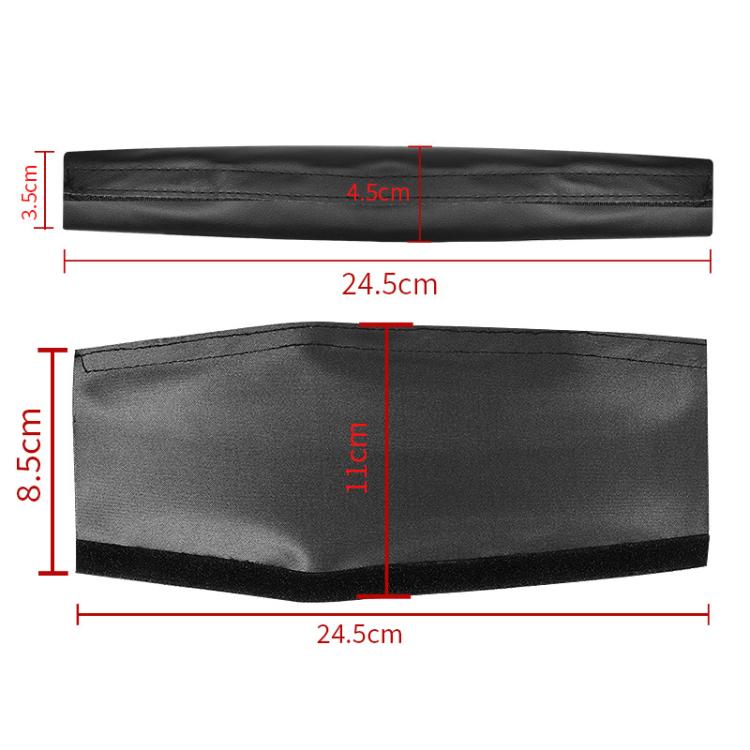 Universal PU Leather Headband Protective Cover, Size:Curved 24.5x11x8.5cm(Black) by bashfashion