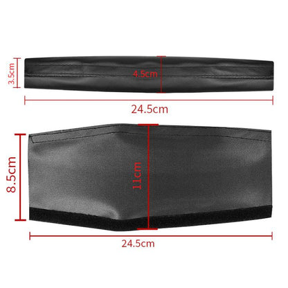 Universal PU Leather Headband Protective Cover, Size:Curved 24.5x11x8.5cm(Black) by bashfashion