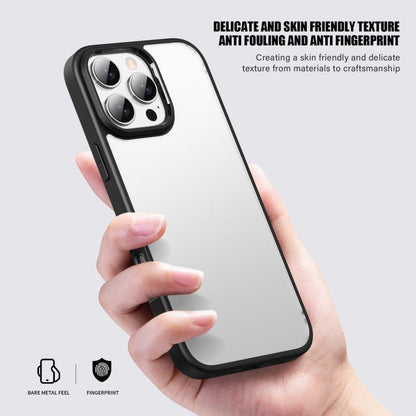 For iPhone 16 Pro Max iPAKY Bright Color Frosted Series Shockproof PC+TPU Phone Case(Black) by iPAKY