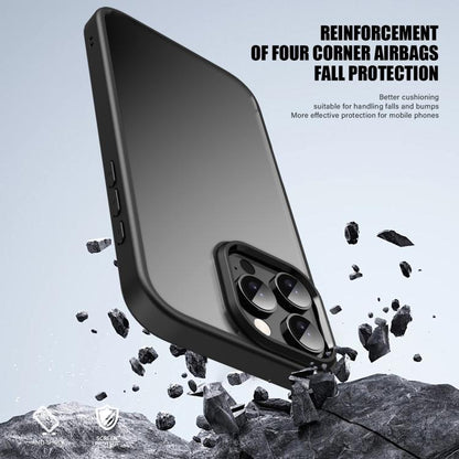For iPhone 16 iPAKY Bright Color Frosted Series Shockproof PC+TPU Phone Case(Black) by iPAKY
