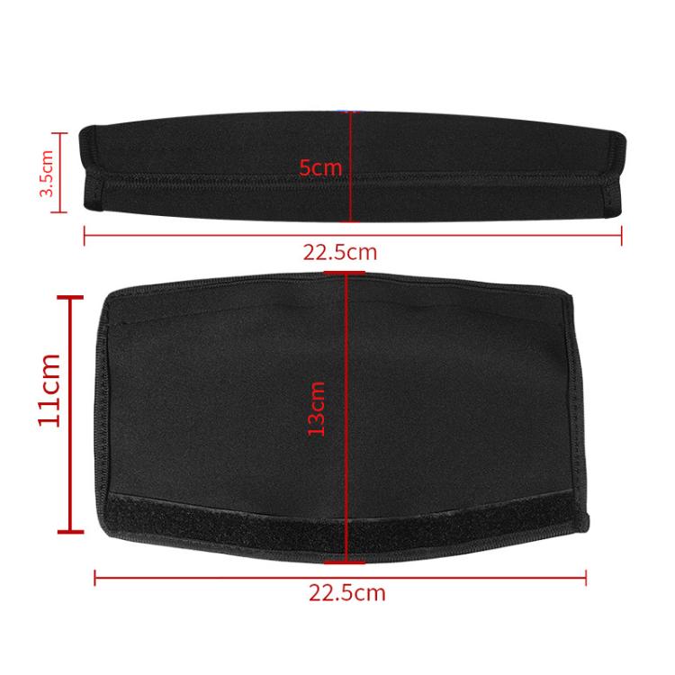 Elastic Cotton Cloth Headband Protective Cover, Size:Curved 22.5x13x11cm(Black) by bashfashion