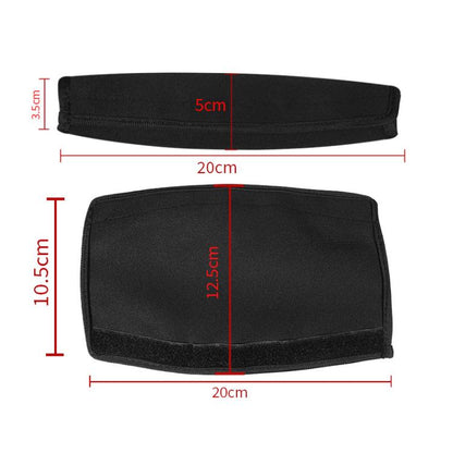 Elastic Cotton Cloth Headband Protective Cover, Size:Curved 20x12.5x10.5cm(Black) by bashfashion