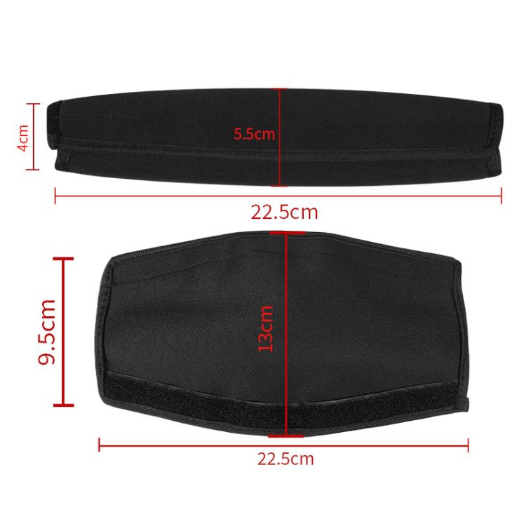 Elastic Cotton Cloth Headband Protective Cover, Size:Curved 22.5x13x9.5cm(Black) by bashfashion