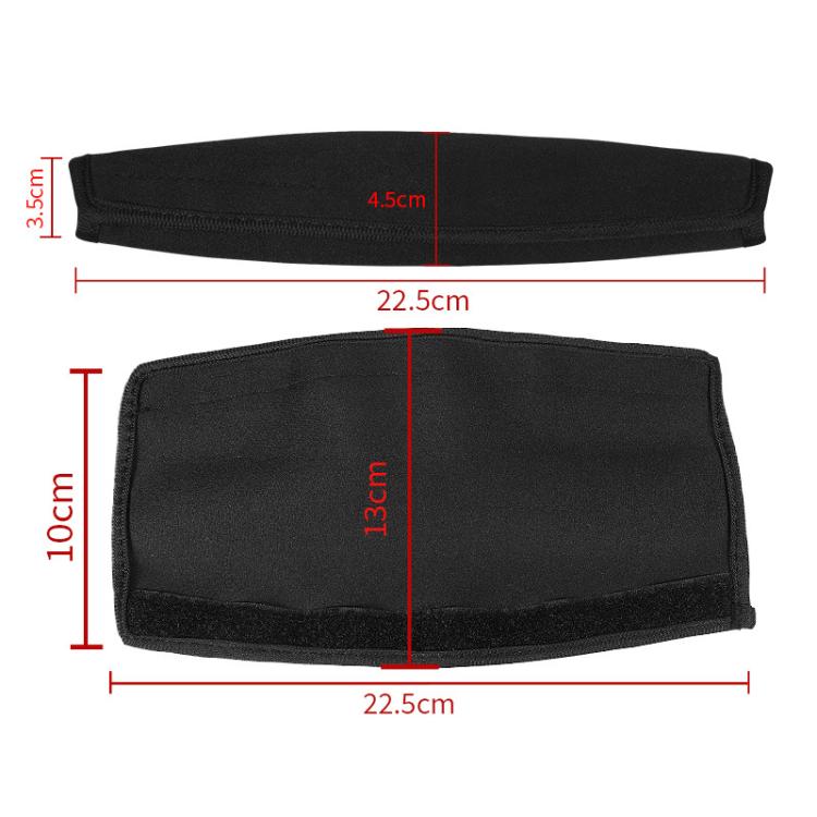 Elastic Cotton Cloth Headband Protective Cover, Size:Curved 22.5x13x10cm(Black) by bashfashion