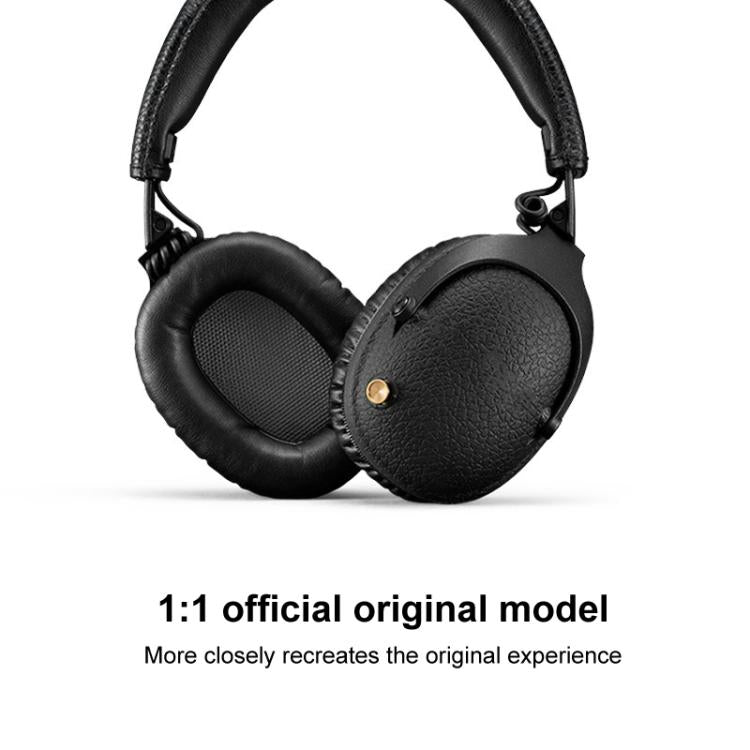 2pcs Sponge Earmuffs Replacement Earpads For Marshall Monitor, Model:Ice Silk Cloth(Black) by bashfashion