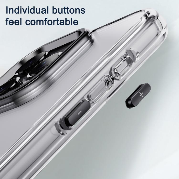 For iPhone 16 iPAKY Mingxing Series MagSafe Magnetic Shockproof PC+TPU Phone Case(Transparent + Titanium) by iPAKY