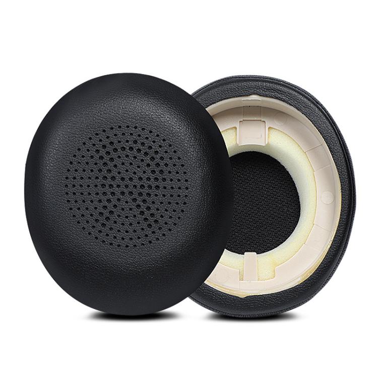 1 Pair Protein Leather Earpads For Jabra Evolve2 65 / Evolve2 40 SE / Elite 45H(Black) by bashfashion