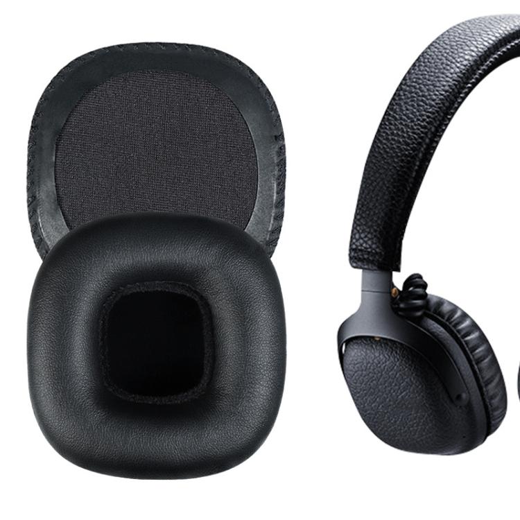 2pcs Protein Leather Replacement Earpads For Marshall Mid Bluetooth(Black with Snap-on) by bashfashion