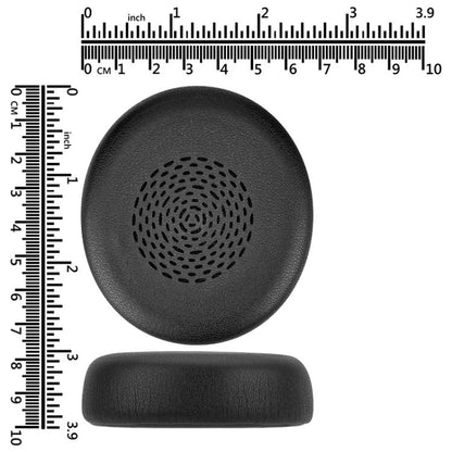 1 Pair Protein Leather Earpads For Jabra Evolve2 75(Black) by bashfashion