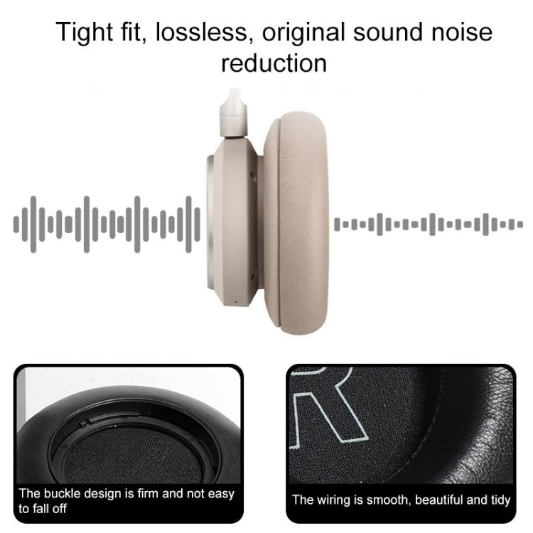 1 Pair Protein Leather Replacement Earpads For B&O BeoPlay H9 3rd Gen(Grey) by bashfashion
