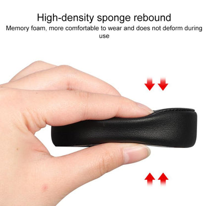 2pcs Protein Leather Replacement Earpads For 1MORE MK801(Black) by bashfashion